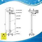 SH711BSF-eye wash station 304 stainless steel Stand eye wash Erect safety eye wash made of SUS304 meets ANSI