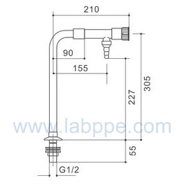 SHA6-Single Way Lab Tap/Faucet,brass,Swing gooseneck pp tap,single outlet plastic tap