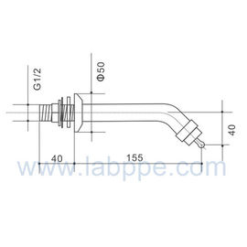 SHA19-Single Way Lab Tap/Faucet,brass,Panel-mounted,touch type faucet