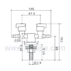 SHB10-2-lab furniture gas fitting Single outlet gas fitting,Gas valves/cock,Deck mounted,quick open epoxide resin gas va