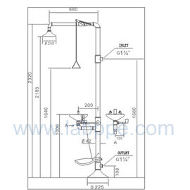 SH758AF-Emergency shower & eyewash station,GI eye wash station