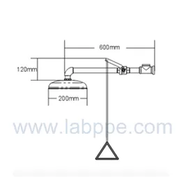 SHA100-Wall mounted emergency shower,G.I.safety shower for washing the body,ansi 2009