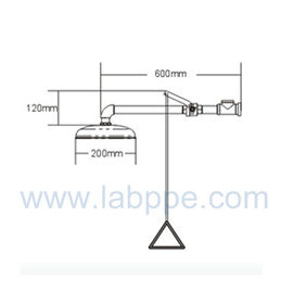 SH358D-Wall mounted emergency shower MADE OF SS304 material safety shower for washing the body meets ansi z358.1