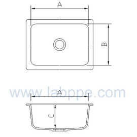 SH450E-Lab Epoxy resin Cup Sink,450*350*250mm