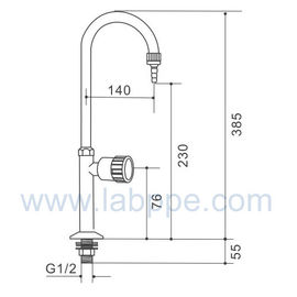 SHA61-Single Way Lab Tap/Faucet,PP,lever handle available