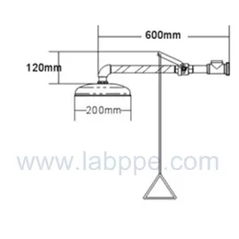 SHA150-Wall mounted emergency shower,SS304,G.I.