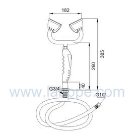 SH755K21-Lab use furniture Deck/bench mounted eye wash with hose and trigger lock,brass