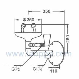 SH759B-Wall mounted eye wash for lab use