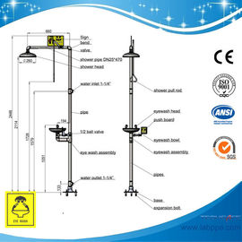 SH712BSGP-Safety shower & eyewash station,SS304 emergency shower  safety shower