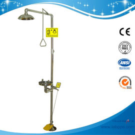 SH712BSF-SUS304 stainless steel Pedaled emergency shower & eyewash station combination foot operated eye wash safety eye