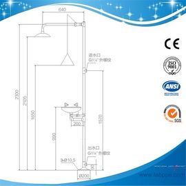 SH533D1-eyewash station emergency eye wash Safety shower & eyewash station,workplace safeSS304 emergency shower in China