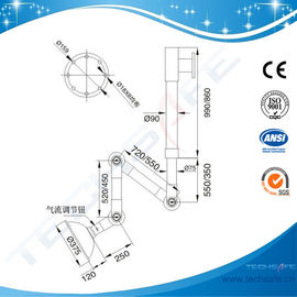 SHP8-Lab Fume Extractor/Exhaust,Ceiling mounted,wall mounted flexible fume extraction arm welding fume extraction arm