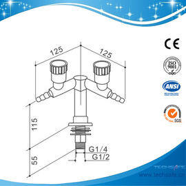 SHB5-1-gas fitting tap epoxide resin Double outlet gas fitting gas valve cock,Deck mounted,slow open powder lubricant