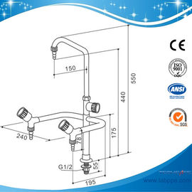 SHA1-3-gooseneck faucet 3 Way Triple outlet Lab Tap Faucet,360°swing lab tap laboratory taps lab fittings deck mount