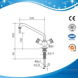 SHA9-Single Way Lab Tap/mixer,Deck Mounted,Swing Gooseneck