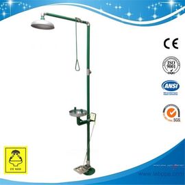 SH712BSG-epoxy powder coating Safety shower & eyewash station,Carbon steel,Green eye wash and emergency shower workplace