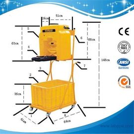 SH983T-Gravity operated Eye wash station with cart trolley,Portable/movable,14 Gallon