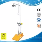 SHD150-Safety shower & eyewash station,Galvanized Iron,Color:Yellow,red,green