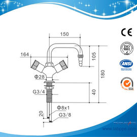 SHA91-Single Way Lab Tap/mixer,Deck Mounted,Swing Gooseneck