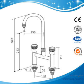 SHA3-Single Way Lab Tap/mixer,Deck Mounted,Swing Gooseneck