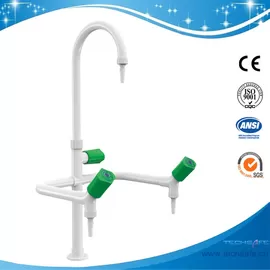 SHA1-Three Way/Triple outlet Lab Tap/Faucet,brass,360°swing,White/lever handle optional