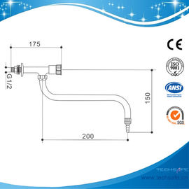 SHA13-4-Pannel mounted Single Way Lab Tap/Faucet,360 swing,wall mounted tap