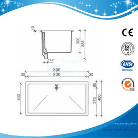 SHP7-3-Lab PP Big Sink,860*460*385mm Lab PP Mid Size Sink ceramic sink workbench with sink pp sink science lab school