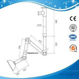 SHP50-2-flexible fume extraction arm dust Lab Fume Extractor/Exhaust,50MM diameter fume extraction arm,fume exhaust