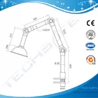 SHP51-Lab welding dust smoke Fume Extractor/Exhaust arm,Aluminumalloy flexible fume extraction arm desk mounted lab
