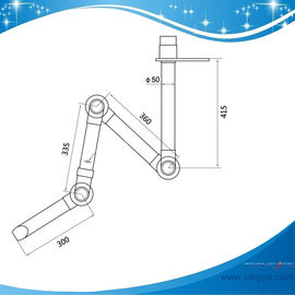 SHP50-Lab Fume Extractor/Exhaust,Aluminumalloy flexible fume extraction arm desk mounted laboratory fume arm welding