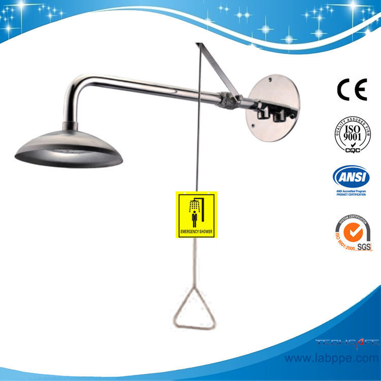 SH1588-wall mounted Emergency shower eye wash shower safety eye wash ANSI Z 358.1-2014 made in china eye wash factory
