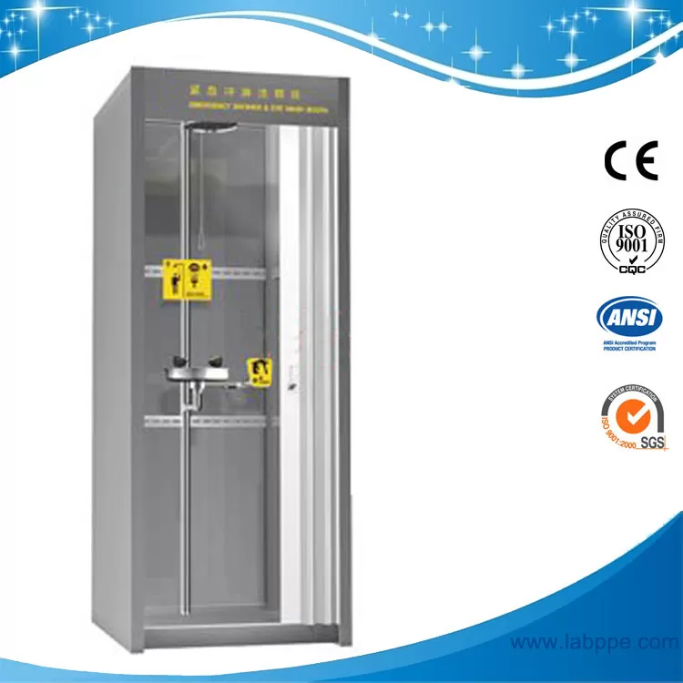 SH786-Emergency shower & eyewash booth,stainless steel with folding door material 304 stainless steel wash booth dust
