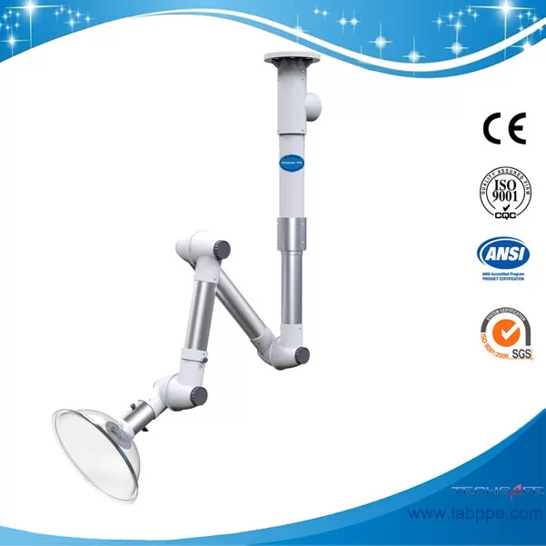 SHP83-flexible fume extraction arm mounting panel laboratory fume extractor welding fume extraction arms fume arm sealin