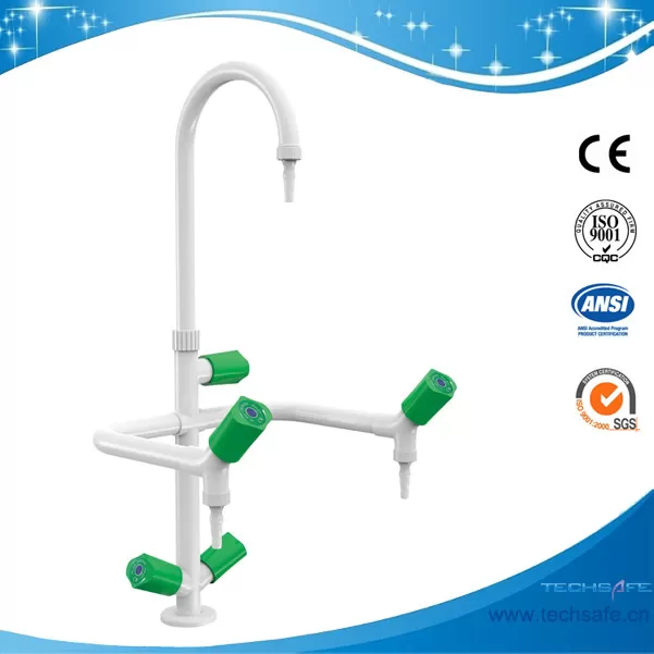SHA1-2-Three Way/Triple outlet Lab Tap/Faucet,brass,360°swing,White/lever handle optional