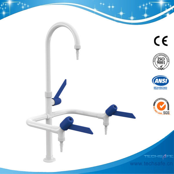 SHA1-1-Three Way/Triple outlet Lab Tap/Faucet,brass,360°swing,White/lever handle optional