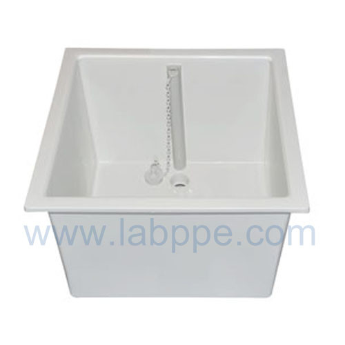SHP7-1-Lab PP Mid Size Sink with bottom slope,460*460*385mm