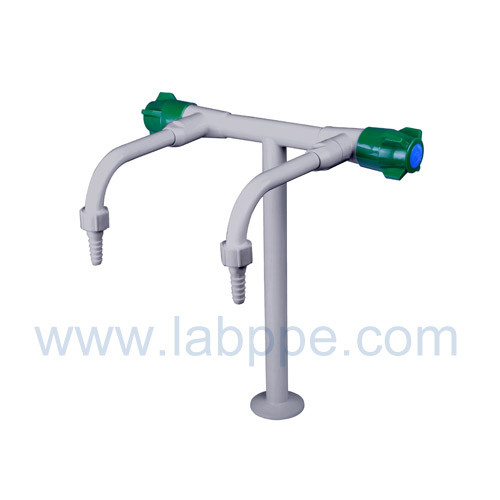 SHA25-2-Double Outlet/Way Lab Tap,brass,360 Swing,2 way lab tap,two way ...